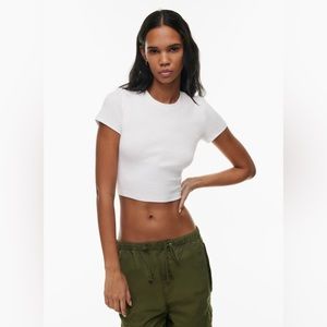 TNA Cropped White Tee